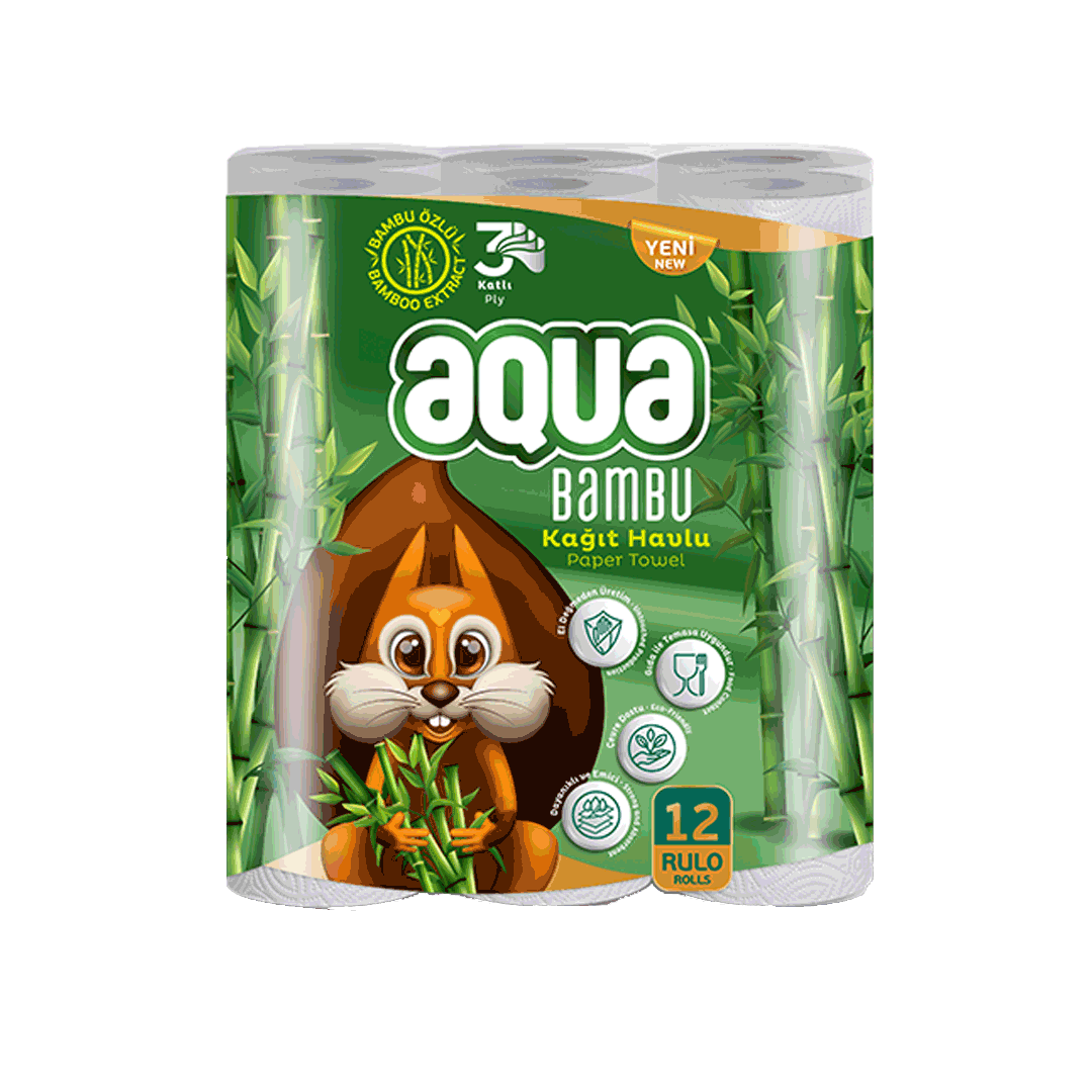 aqua bambu paper towel 12li