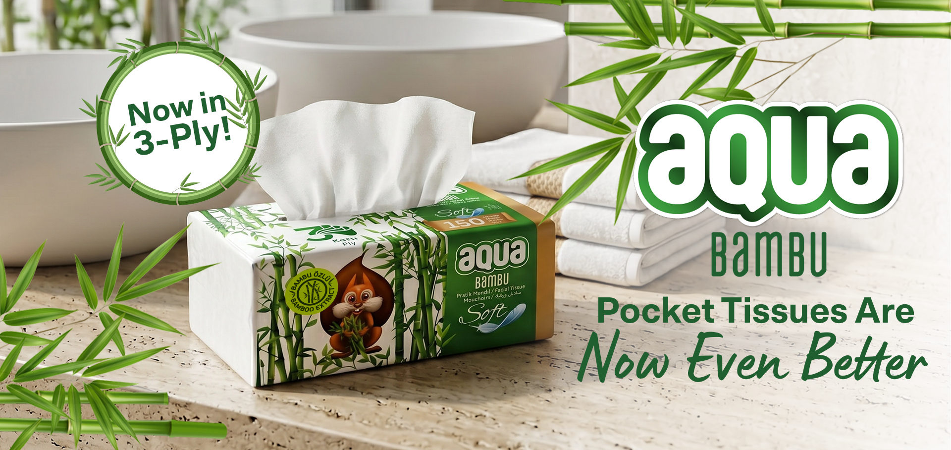 AQUA Bambu Pocket Tissues